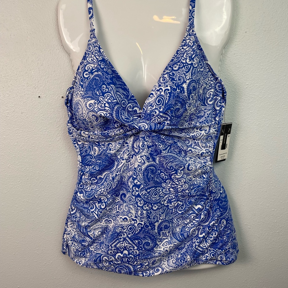 Ralph Lauren Fitted Blue and White Camisole